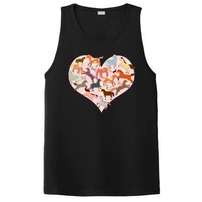 Cute Love Heart Horses PosiCharge Competitor Tank