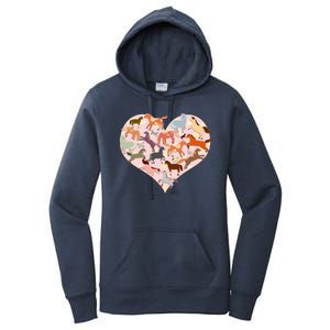 Cute Love Heart Horses Women's Pullover Hoodie