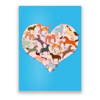 Cute Love Heart Horses Poster