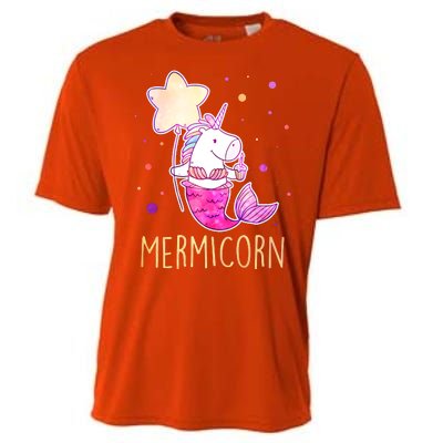 Cute Magical Mermicorn Unicorn Mermaid Cooling Performance Crew T-Shirt