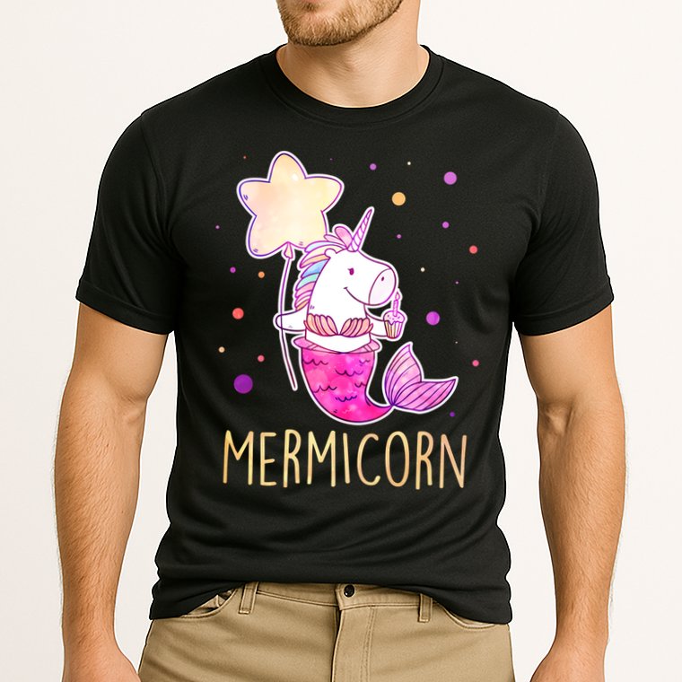 Cute Magical Mermicorn Unicorn Mermaid Cooling Performance Crew T-Shirt