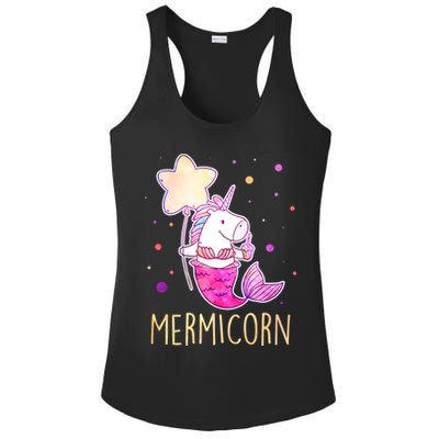 Cute Magical Mermicorn Unicorn Mermaid Ladies PosiCharge Competitor Racerback Tank