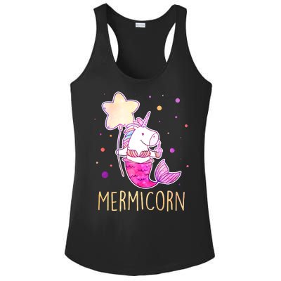 Cute Magical Mermicorn Unicorn Mermaid Ladies PosiCharge Competitor Racerback Tank