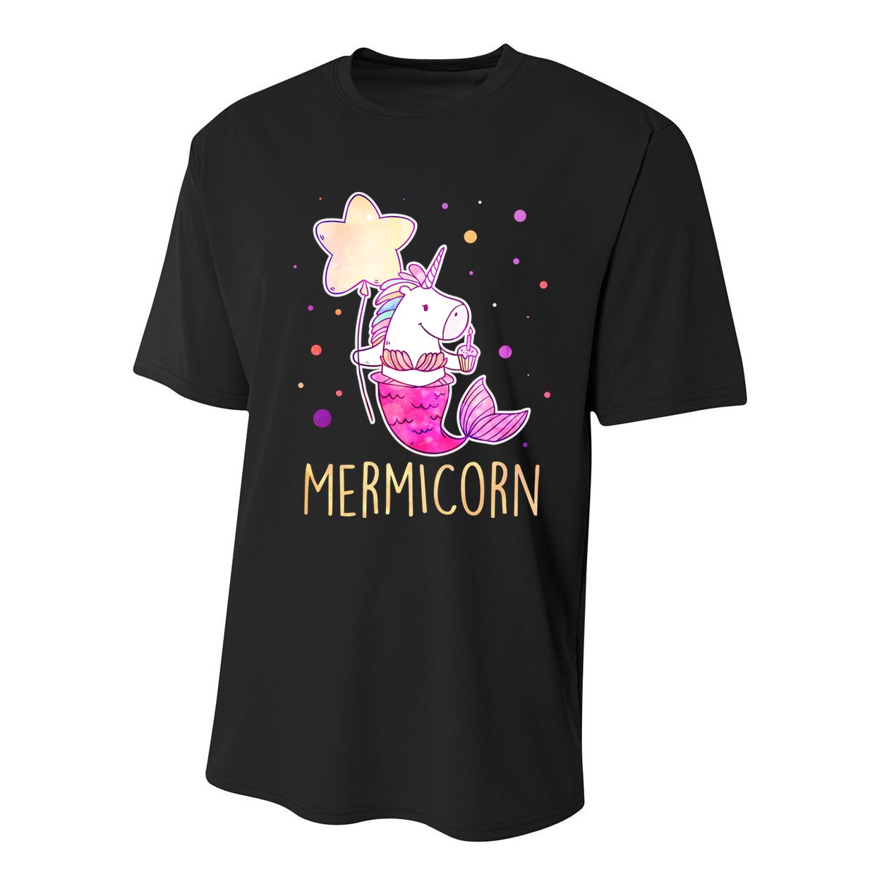 Cute Magical Mermicorn Unicorn Mermaid Youth Performance Sprint T-Shirt