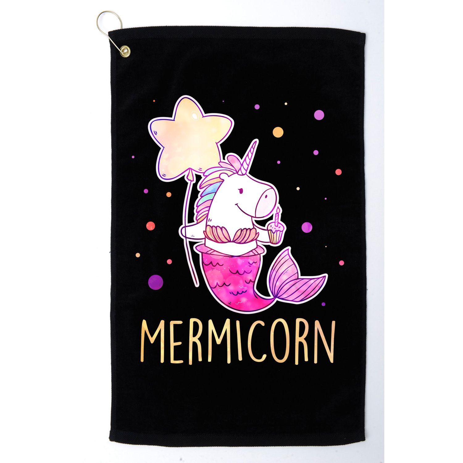 Cute Magical Mermicorn Unicorn Mermaid Golf Towel