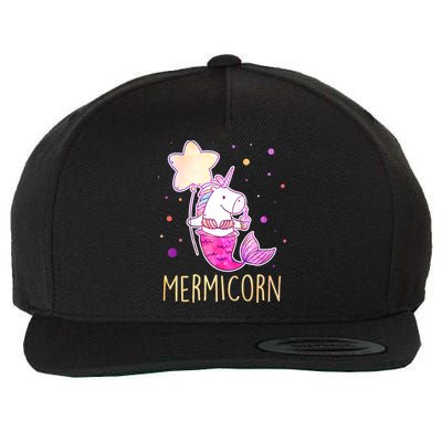 Cute Magical Mermicorn Unicorn Mermaid Wool Snapback Cap