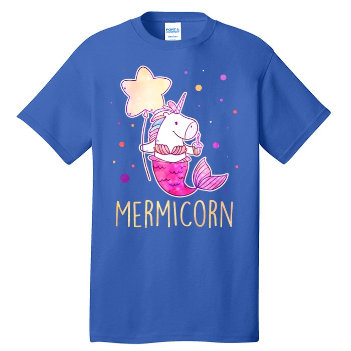 Cute Magical Mermicorn Unicorn Mermaid Tall T-Shirt