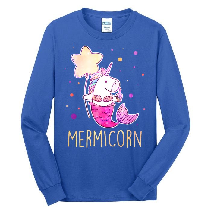 Cute Magical Mermicorn Unicorn Mermaid Tall Long Sleeve T-Shirt