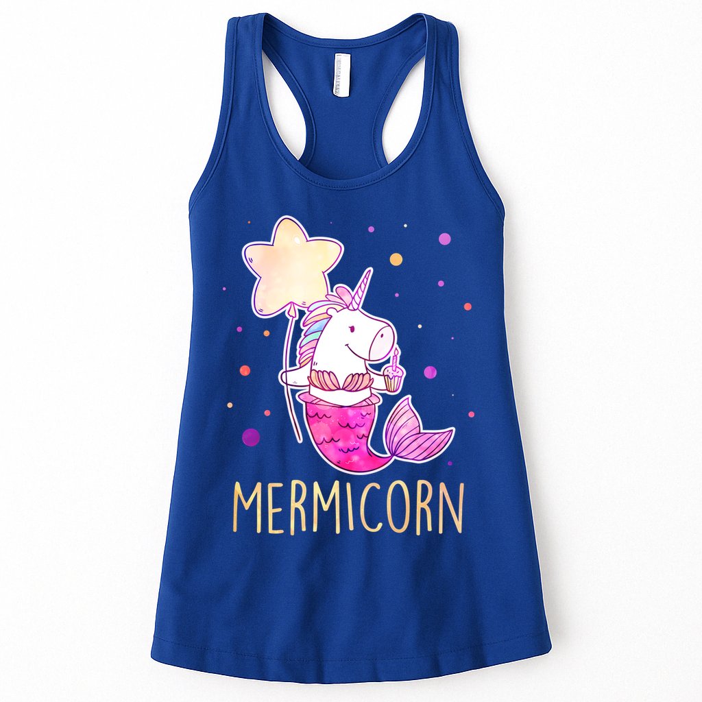 Cute Magical Mermicorn Unicorn Mermaid Womens Tank Top