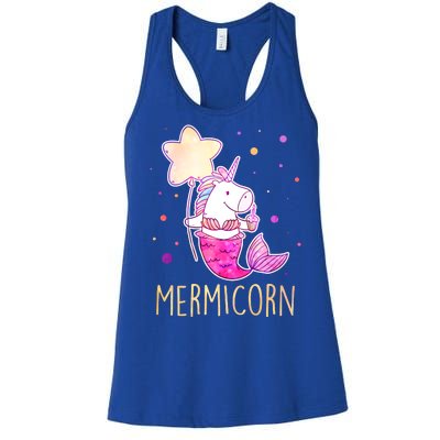 Cute Magical Mermicorn Unicorn Mermaid Women's Racerback Tank