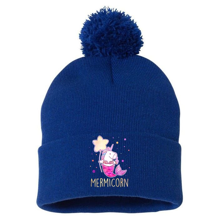 Cute Magical Mermicorn Unicorn Mermaid Pom Pom 12in Knit Beanie