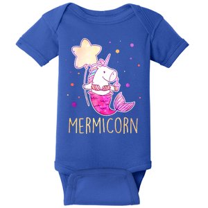 Cute Magical Mermicorn Unicorn Mermaid Baby Bodysuit