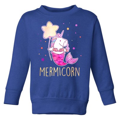 Cute Magical Mermicorn Unicorn Mermaid Toddler Sweatshirt