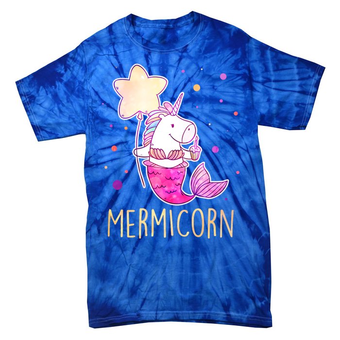 Cute Magical Mermicorn Unicorn Mermaid Tie-Dye T-Shirt