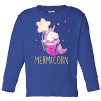 Cute Magical Mermicorn Unicorn Mermaid Toddler Long Sleeve Shirt