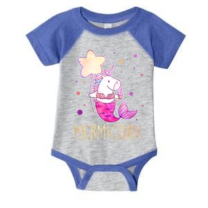 Cute Magical Mermicorn Unicorn Mermaid Infant Baby Jersey Bodysuit