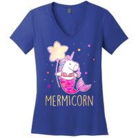 Cute Magical Mermicorn Unicorn Mermaid Women's V-Neck T-Shirt