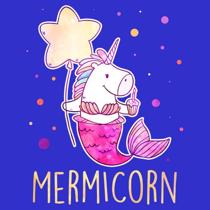 Cute Magical Mermicorn Unicorn Mermaid Kids T-Shirt