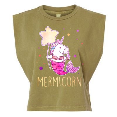 Cute Magical Mermicorn Unicorn Mermaid Garment-Dyed Women's Muscle Tee