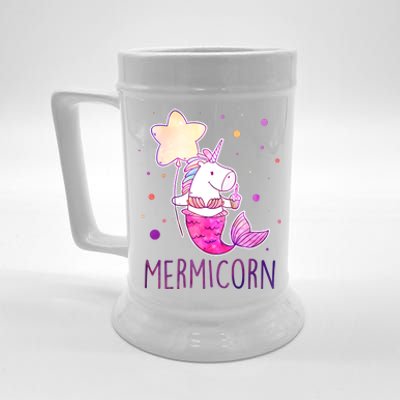 Cute Magical Mermicorn Unicorn Mermaid Beer Stein