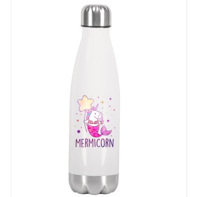 Cute Magical Mermicorn Unicorn Mermaid Stainless Steel Insulated Water Bottle