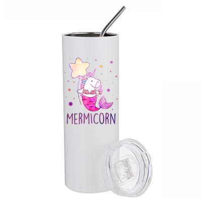 Cute Magical Mermicorn Unicorn Mermaid Stainless Steel Tumbler