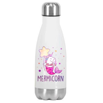 Cute Magical Mermicorn Unicorn Mermaid Stainless Steel Insulated Water Bottle