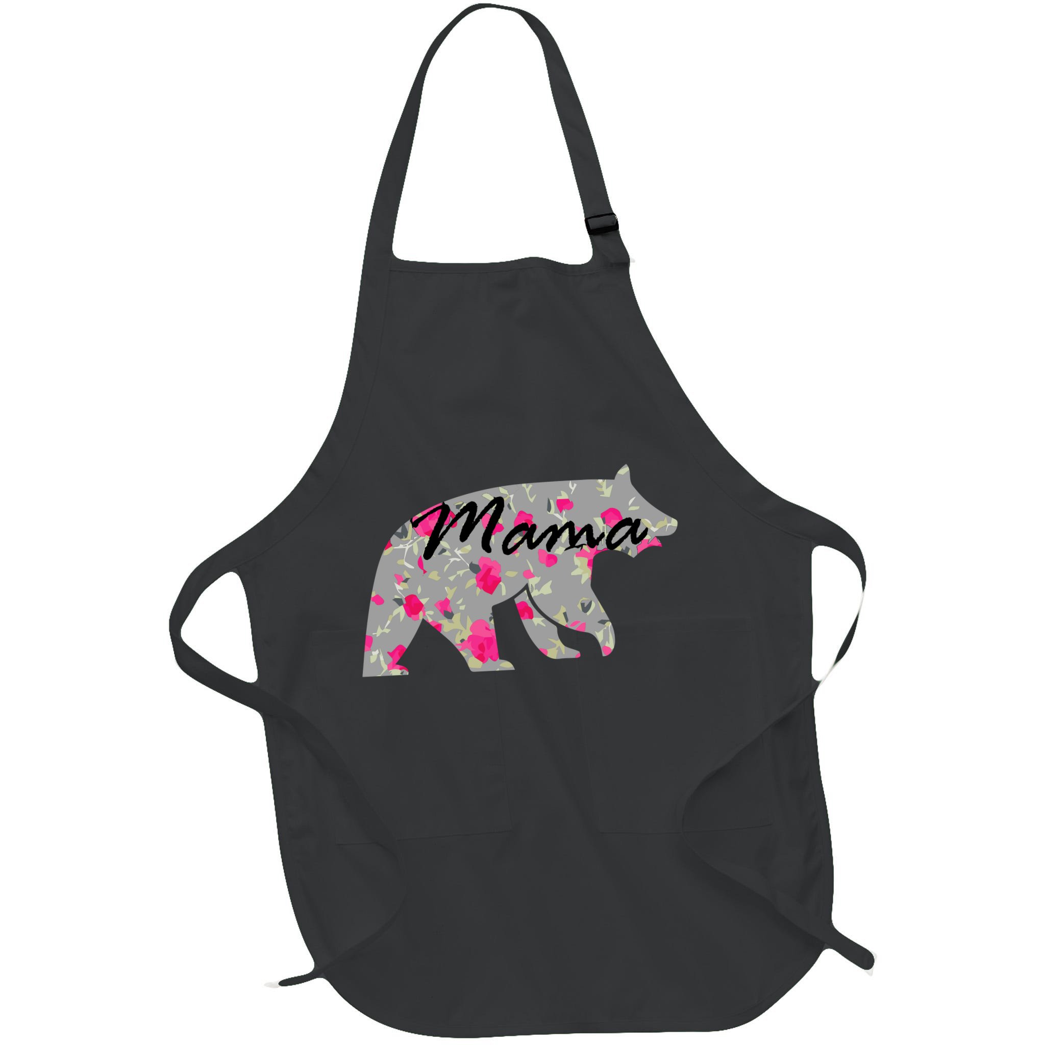 Cute Mama Bear Flowers Apron