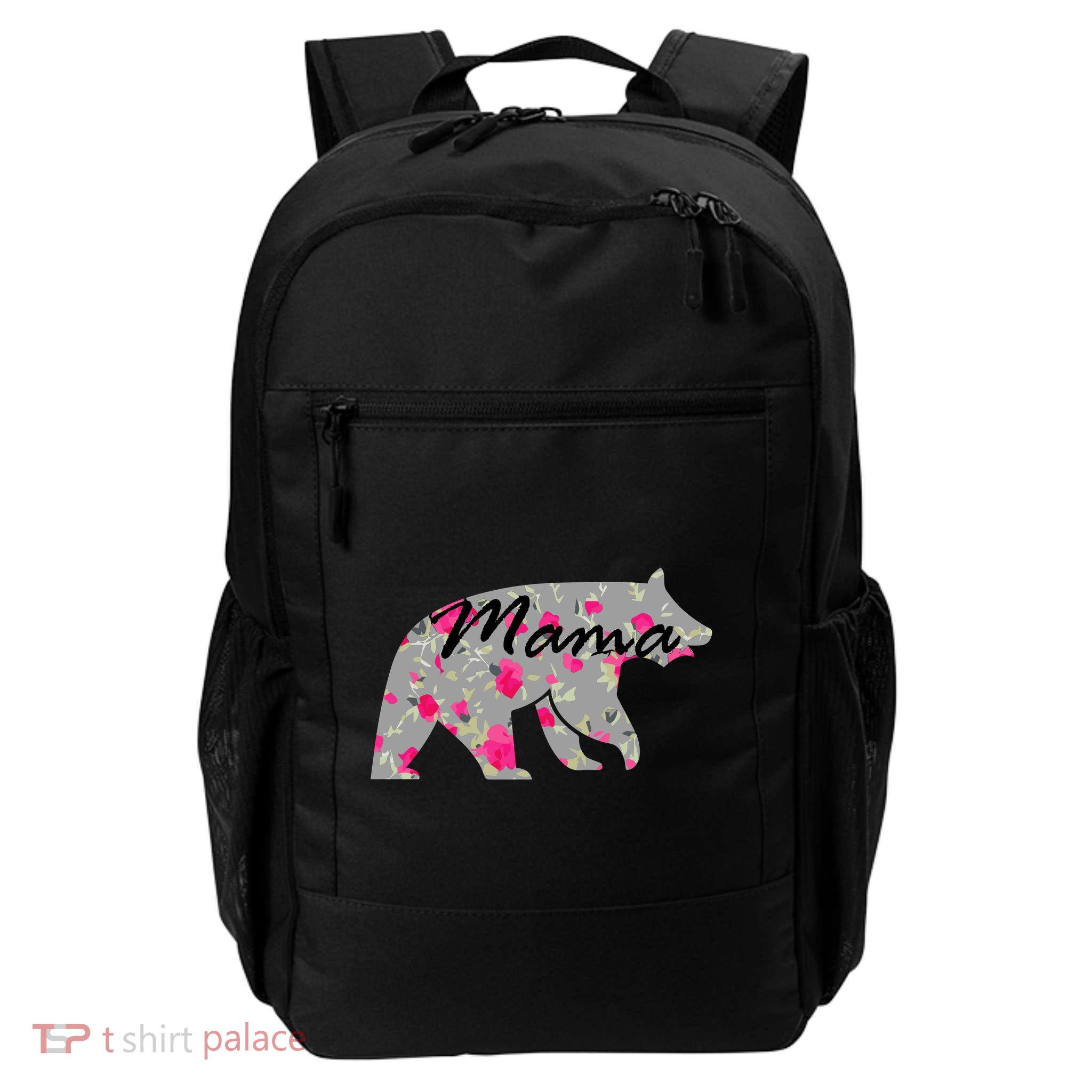 Cute Mama Bear Flowers Backpack