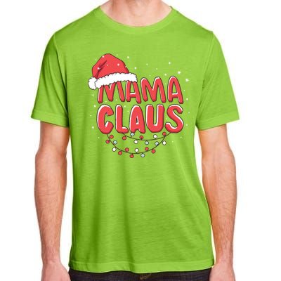 Cute Mama Claus Christmas Lights Adult ChromaSoft Performance T-Shirt