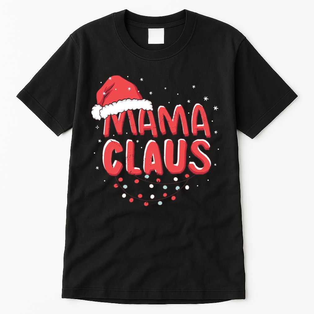 Cute Mama Claus Christmas Lights Tall T-Shirt