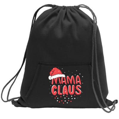 Cute Mama Claus Christmas Lights Sweatshirt Cinch Pack Bag