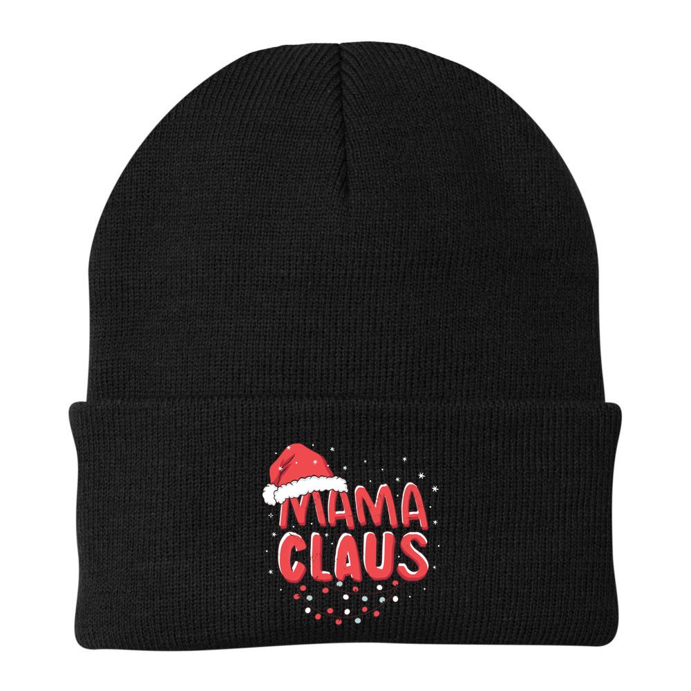 Cute Mama Claus Christmas Lights Beanie