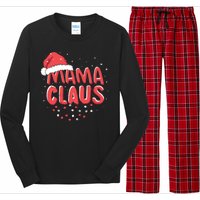 Cute Mama Claus Christmas Lights Long Sleeve Pajama Set