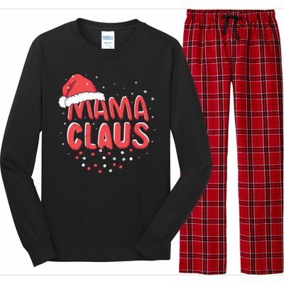 Cute Mama Claus Christmas Lights Long Sleeve Pajama Set