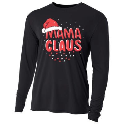 Cute Mama Claus Christmas Lights Cooling Performance Long Sleeve Crew