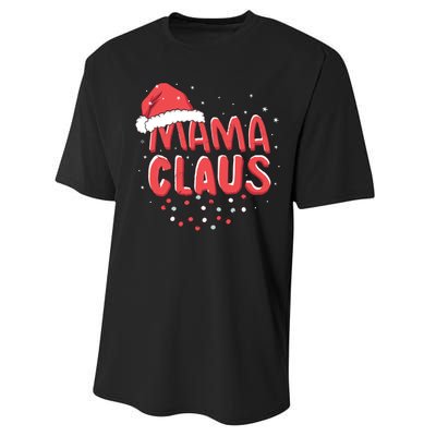 Cute Mama Claus Christmas Lights Performance Sprint T-Shirt