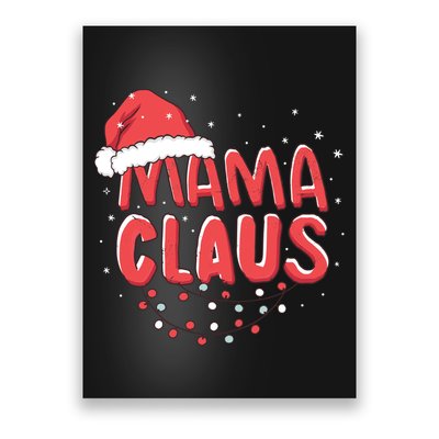 Cute Mama Claus Christmas Lights Poster