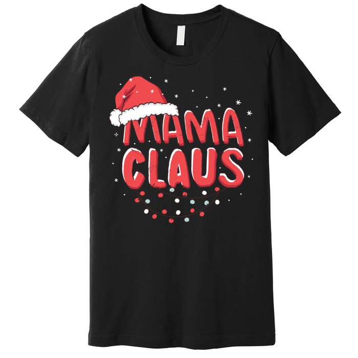 Cute Mama Claus Christmas Lights Premium T-Shirt