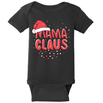 Cute Mama Claus Christmas Lights Baby Bodysuit