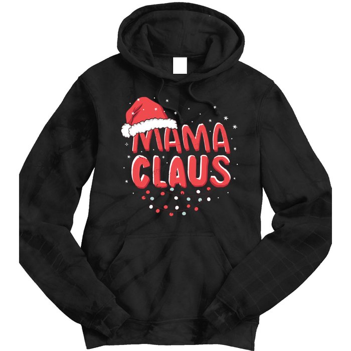 Cute Mama Claus Christmas Lights Tie Dye Hoodie