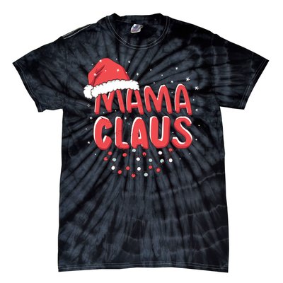 Cute Mama Claus Christmas Lights Tie-Dye T-Shirt