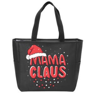 Cute Mama Claus Christmas Lights Zip Tote Bag