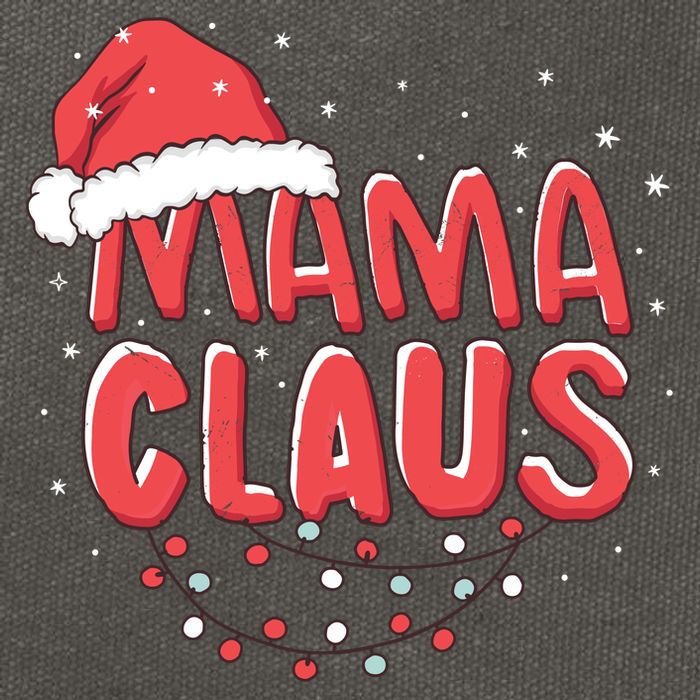Cute Mama Claus Christmas Lights Cotton Canvas Backpack