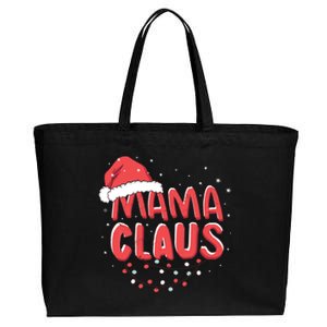 Cute Mama Claus Christmas Lights Cotton Canvas Jumbo Tote