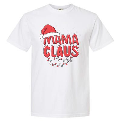 Cute Mama Claus Christmas Lights Garment-Dyed Heavyweight T-Shirt