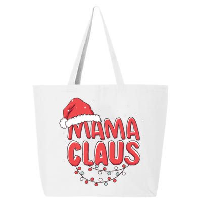 Cute Mama Claus Christmas Lights 25L Jumbo Tote