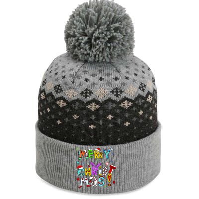 Cute Merry Christmas The Baniff Cuffed Pom Beanie