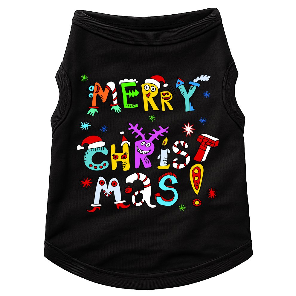 Cute Merry Christmas Doggie Tank