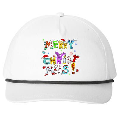 Cute Merry Christmas Snapback Five-Panel Rope Hat